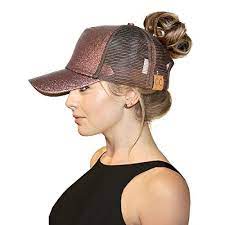 Ponytail Baseball Cap 2018 Women Sequins Shiny Messy Bu Https Www Amazon Com Dp B07cn77fqr Ref Cm Sw R Hat Hairstyles Ponytail Baseball Cap Baseball Cap
