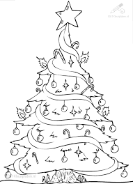 Mooie Versierde Kerstboom Kerstmis Kleuren Kerstkleurplaten Gratis Kleurplaten