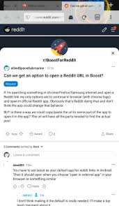 We did not find results for: Can We Get An Option To Open A Reddit Url In Boost Boostforreddit