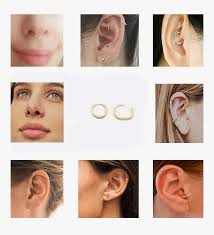 Multiple facial piercings and jewelry