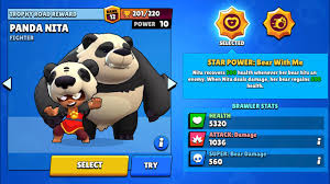 Brawl stars da ayı ile 1. Brawl Stars Panda Nita Max Level Youtube