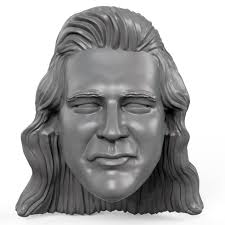 Jack Tunney 3D printed action figure head