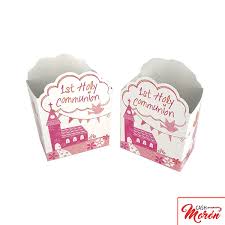 ¡estamos deseando endulzar ese día tan especial! Cajita Para Chuches Primera Comunion Rosa 8 Unidades Cash Moron