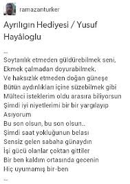 Ayriligin Hediyesi Yusuf Hayaloglu Siir Simsek