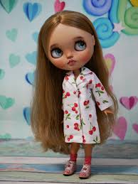 Cherry raincoat for Blythe/ White