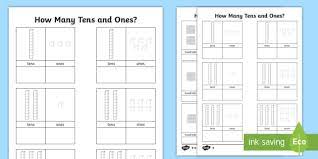 Welcome to our place value ones and tens worksheets with 2 digit numbers. Tens And Ones Worksheet Teaching Math Kindergarten First Grade