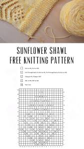 Sunflower Knit Shawl Free Pattern Stitch Hustle