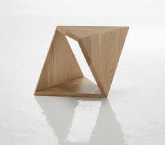 Tricubo Oak Coffee Table By Autori Vari Mmminimal Wood Design Furniture Design Geometric Shapes