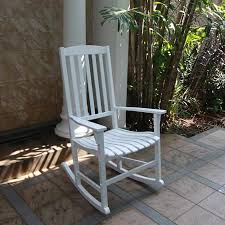 Willow Bay Outdoor Rocking Chair White Walmart Com Rocking Chair Outdoor Rocking Chairs Wooden Patios