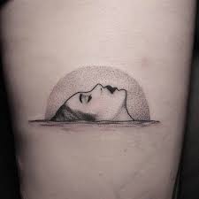 Bathing In The Pale Moonlight By Welfare Dentist Welfaredentist Stickandpoke Tattoos Water Tattoo Cute Tattoos