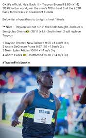 Trayvon bromell ran his first heat in the tokyo olympics earlier today, repressing the usa as a favourite in the race and as the current fastest man on earth. Trayvon Bromell Is Back Trackandfield