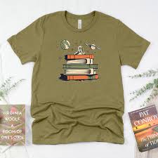 Celestial Library Unisex Tee Heather Olive