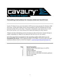 See full list on setapp.com Formatting Instructions For Cavalry External Hard Manualzz