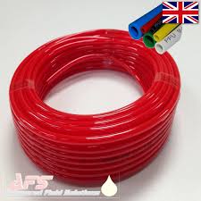 6mm od x 4mm id metric polyurethane flexible tubing pu air pipe red