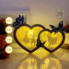 Love Heart Couple Box Template Paper Cut, 3D Shadow Box SVG Files, Shadow  Box Paper Cut, Light Box SVG, 3D Papercut Light Box SVG File