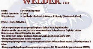 Utama jawatan kosong kerajaan kerja kosong swasta. Kerja Kosong Welder Kelantan Jawkosa