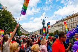 *opening party of eleventh edition of the „prague pride festival.* _the main theme this year is coming out. Prague Czech Republic 12 08 2019 Prague Pride People On Lgbt Parade In August Prague Czech Republic Stock Photo Picture And Royalty Free Image Image 149228385