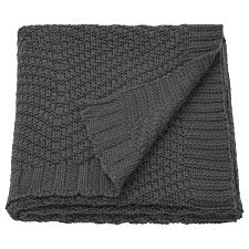 Jennyann Plaid Donkergrijs 130x170 Cm Ikea Grey Throw Grey Throw Blanket Ikea Blankets