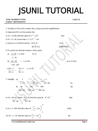 Related to real number system worksheet pdf. 9th Maths Number System Test Paper Worksheet Complex Analysis Mathematical Notation