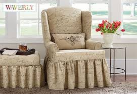 Sure Fit Pen Pal By Waverly Wing Chair Slipcover Slipcovers For Chairs Wingback Chair Slipcovers Furniture Slipcovers