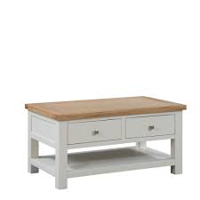 Painted tables are a quick and easy way to add character to your home. Suffolk Painted Coffee Table Drawers Quality Oak Furniture From The Furniture Directory