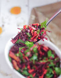 I compromise and choose locatelli and del conte's 2cm cubes: Beet Carrot Salad Global Kitchen Travels