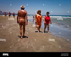 A nude elderly man going for a walk in Playa del Ingles Gran Canaria Spain  Stock Photo - Alamy
