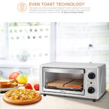 Four Grille Pain 4 Tranches Pizza 9 Acier Aluminise Multifonctions Fda