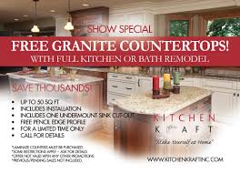 free granite countertops with full