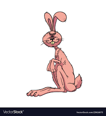 Naked easter bunny Royalty Free Vector Image - VectorStock