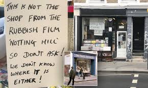 Read writing from the booksellers 2020 full movie on medium. Bookshop Puts Up Sign After Mistaken For Notting Hill Film Bookshop Daily Mail Online