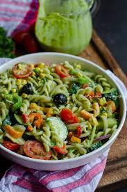 Cover with plastic wrap and store in the refrigerator for at least 1 hour before serving. Summer Pasta Salad Vegetarian Recipe Tomato Blues