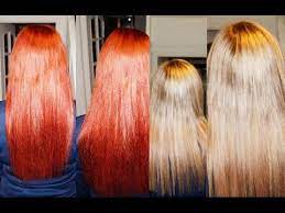 About 4 months ago, back in august, i went to a salon to lighten my dirty blonde hair to a plantium blonde, it was a horrible experience. Stripping Red To Blonde Hair Youtube