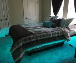 Futuristic looking platform bed with led lit headboards: Floating Bed With Led Lights 15 Steps With Pictures Instructables