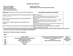 Curriculum modification is an educational strategy that allows special needs students to have better access to information and resources. Sample Lesson Plan Format