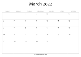 Just download one, open it in a pdf reader or word and print. March 2022 Calendar Templates