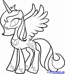 Cara menggambar kuda poni langkah demi langkah penulis cilik. Princess Pony Coloring Pages Coloring Home