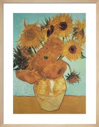 Sunflowers (original title, in french: Sunflowers On Blue 1888 Art Print By Vincent Van Gogh King Mcgaw