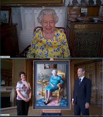 Queen elizabeth ii experiences video chat difficulties during conference call. Queen Elizabeth Ii Joins Virtual Unveiling Of Portrait Bloomberg