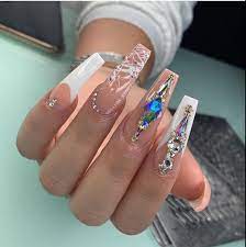 50 Glam Nail Designs For Prom 2020 The Glossychic In 2021 Glam Nails Bling Nails Nails