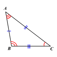 The three angles always add to 180°. Scalene Triangle