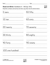The following worksheets will help to develop pencil control and forming numbers correctly. Read And Write Numbers 0 To 100 By 10 S Childrens Educational Workbooks Books And Free Worksheets