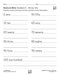 Adaptedmind offers the highest quality math curriculum that makes learning math a fun game! Read And Write Numbers 0 To 100 By 10 S Childrens Educational Workbooks Books And Free Worksheets