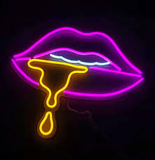 Led Neon Lips Light Art Neon Lips Neon Art Neon Wall Art