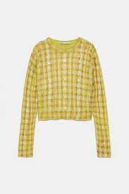 sviter s metallizirovannoj nityu svitera trikotazh zhenshiny zara rossijskaya federaciya ケーブルニット セーター ニット