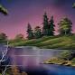 Bob Ross Wet-on-Wet Oil Painting: Blue River
