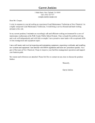 Best Facility Lead Maintenance Cover Letter Examples Livecareer