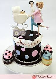 Birthday Cake Ideas For Husband And Wife Pregnant Mommy Husband Cupcake Topper Custom Baby Shower Cakes Baby Shower Cakes Cake Baby Cake