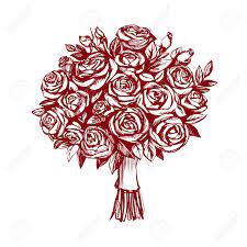 Today, we thought it would be fun to celebrate valentine's day by learning how to draw a bouquet of. Bouquet Of Roses Greeting Card Hand Drawn Vector Illustration Royalty Free Cliparts Vectors And Stock Illustration Image 81445060