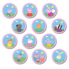 12 Peppa Pig Cupcake Toppers Pink Plaid Printable Digital Download 10626243 Jpeg 355 355 Peppa Pig Cupcakes Peppa Pig Cupcake Topper Peppa Pig
